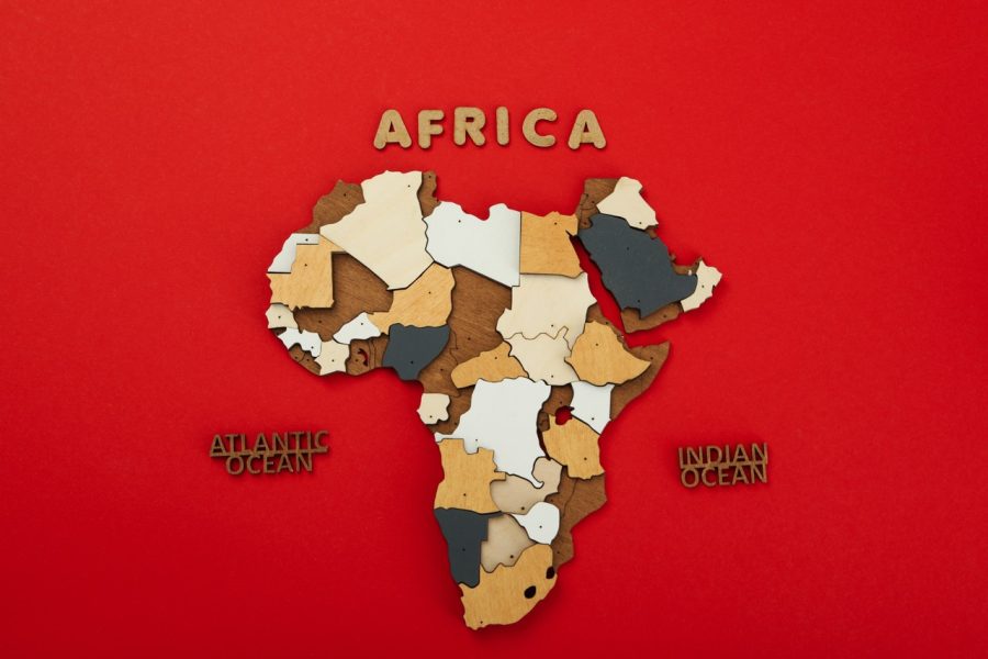 Concept of travel and adventure around Africa
